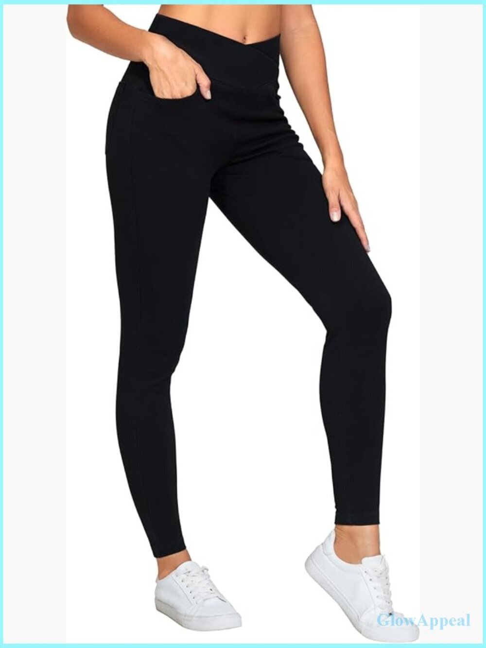 High Waisted Stretchy Skinny Jegging Pants with Pockets